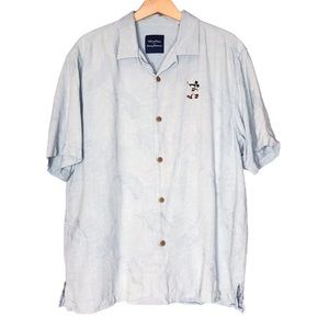 Tommy Bahama x Disney Parks Mickey Mouse Embroidered Blue Camp Shirt Men’s Large